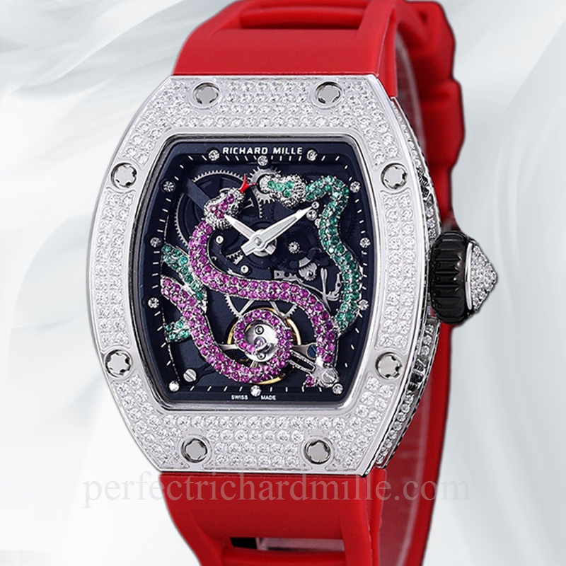 replica Richard Mille RM 026 Unisex Automatic Rubber Band Transparent Dial Stainless Steel watch