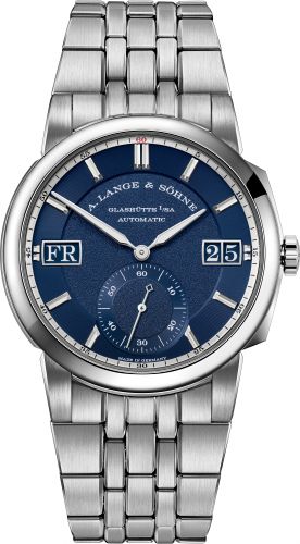 replica A. Lange & Söhne - 363.179 Odysseus Stainless Steel / Blue / Bracelet watch - Click Image to Close