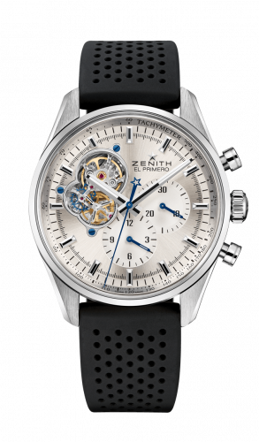 replica Zenith - 03.2040.4061/01.R576 El Primero Chronomaster Open Stainless Steel / Silver/ Rubber watch