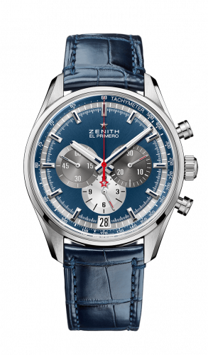 replica Zenith - 03.2040.400/53.C700 El Primero Chronomaster 42 Stainless Steel / Blue / Alligator watch