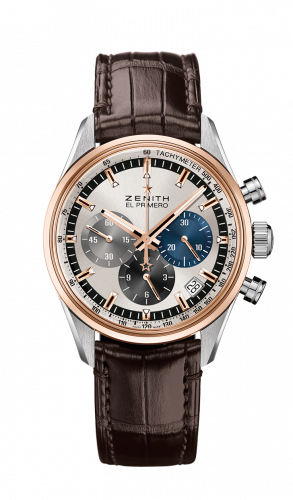 replica Zenith - 51.2150.400/69.C713 El Primero Chronomaster 38 Stainless Steel / Rose Gold / Silver / Alligator watch