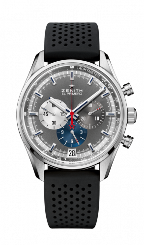 replica Zenith - 03.2040.400/26.R576 El Primero Chronomaster 42 Stainless Steel / Anthracite / Rubber watch - Click Image to Close