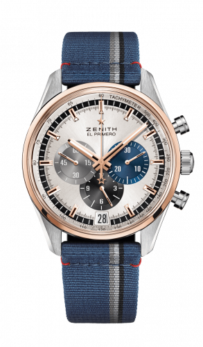 replica Zenith - 51.2080.400/69.C802 El Primero Chronomaster 42 Stainless Steel / Rose Gold / Silver / Fabric watch