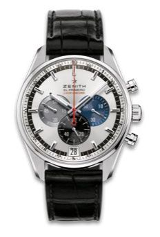 replica Zenith - 03.2041.4052/69.C496 El Primero Striking 10th Stainless Steel / Silver / Alligator watch - Click Image to Close