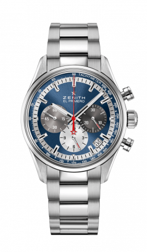 replica Zenith - 03.2150.400/53.M2150 El Primero Chronomaster 38 Stainless Steel / Blue / Bracelet watch - Click Image to Close