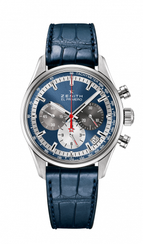 replica Zenith - 03.2150.400/53.C700 El Primero Chronomaster 38 Stainless Steel / Blue / Alligator watch