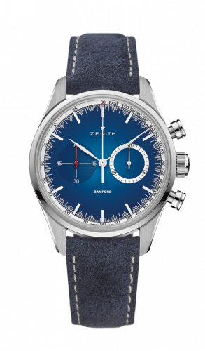 replica Zenith - 03.2152.4069/57.C814 El Primero Chronomaster 38 Stainless Steel / Solar Blue / Alcantara watch
