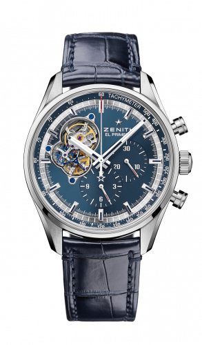 replica Zenith - 03.20416.4061/51.C700 El Primero Chronomaster Open Stainless Steel / Blue / Alligator watch