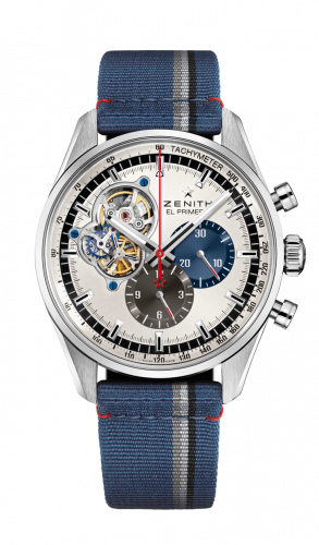 replica Zenith - 03.2040.4061/69.C802 El Primero Chronomaster Open Stainless Steel / Silver 1969 / Fabric watch