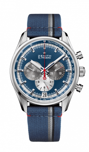 replica Zenith - 03.2040.400/53.C802 El Primero Chronomaster 42 Stainless Steel / Blue / Fabric watch - Click Image to Close