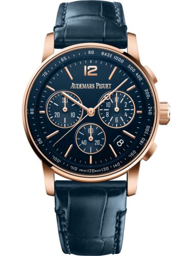 replica Audemars Piguet - 26393OR.OO.A321CR.01 CODE 11.59 Chronograph Selfwinding Pink Gold / Blue watch