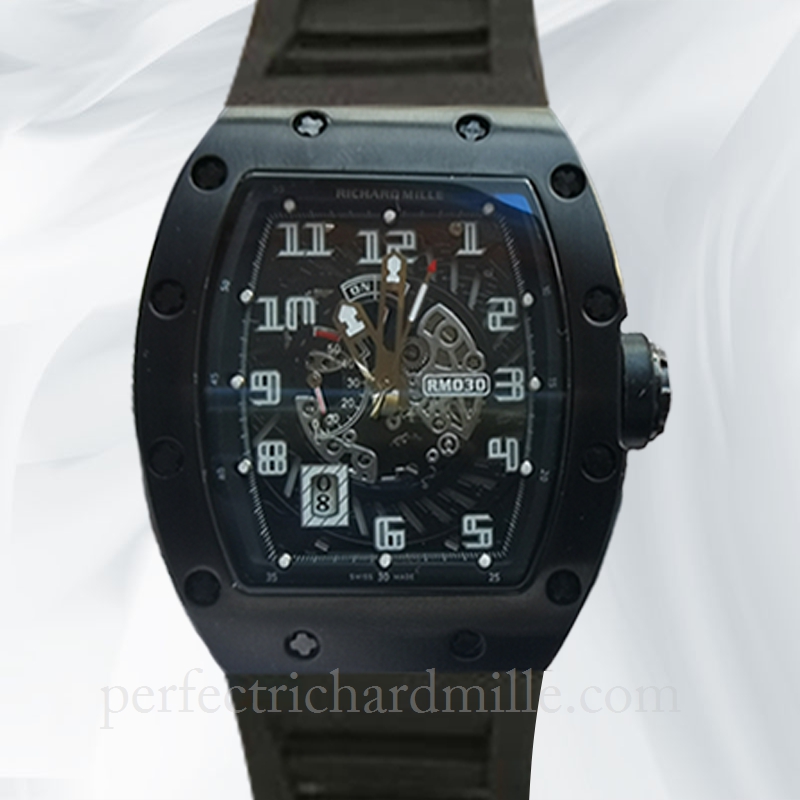 replica Richard Mille RM030 Men Mechanical Transparent Dial Watch