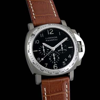 replica Panerai - PAM00074 Luminor Chrono 40mm Titanium watch - Click Image to Close