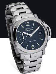 replica Panerai - PAM00120 Luminor Marina Automatic 40mm Blue watch - Click Image to Close