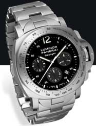 replica Panerai - PAM00236 Luminor Chrono Daylight Black Bracelet watch