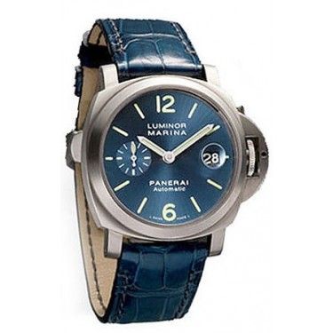 replica Panerai - PAM00282 Luminor Marina Automatic 40mm Titanium Blue watch