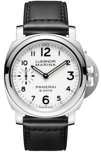 replica Panerai - PAM00563 Luminor Marina 44 8 Days Stainless Steel / White watch - Click Image to Close