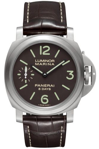 replica Panerai - PAM00564 Luminor Marina 44 8 Days Titanium / Brown watch - Click Image to Close