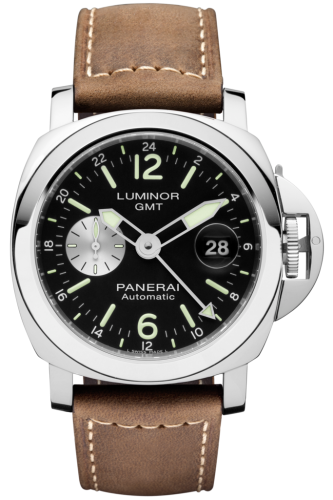 replica Panerai - PAM01088 Luminor 44 GMT Automatic Stainless Steel / Black watch - Click Image to Close
