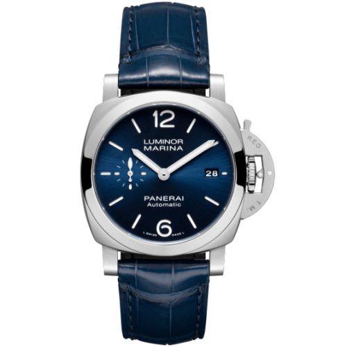 replica Panerai - PAM01370 Luminor Marina Quaranta Steel / Blue watch - Click Image to Close