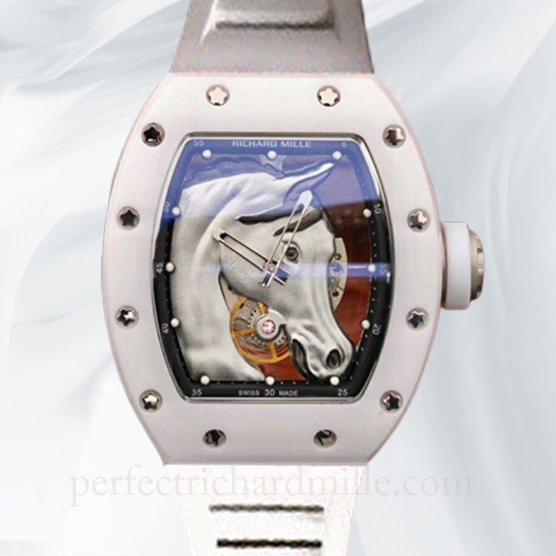 replica Richard Mille RM52-02 Mechanical Men Watch Rubber Band Horse Head Skeleton Dial watch - Click Image to Close