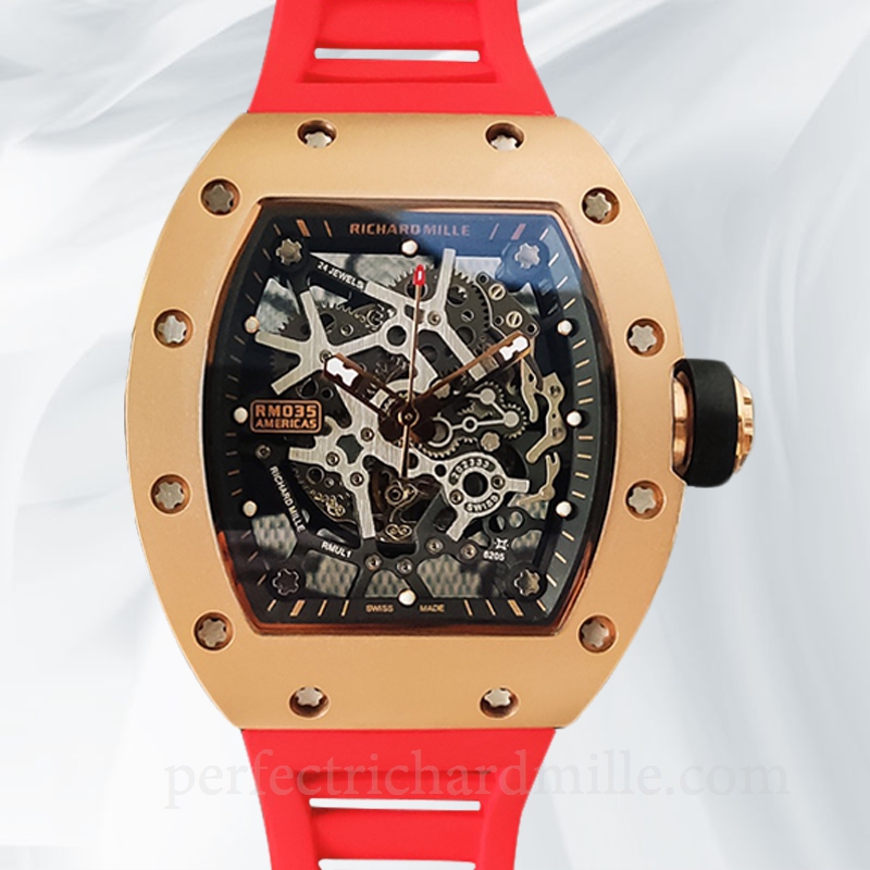 replica Richard Mille RM35 Mechanical Men Rubber Band Watch - Click Image to Close