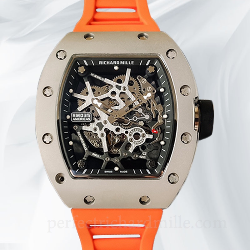 replica Richard Mille RM35 Mechanical Men Watch Skeleton Dial watch