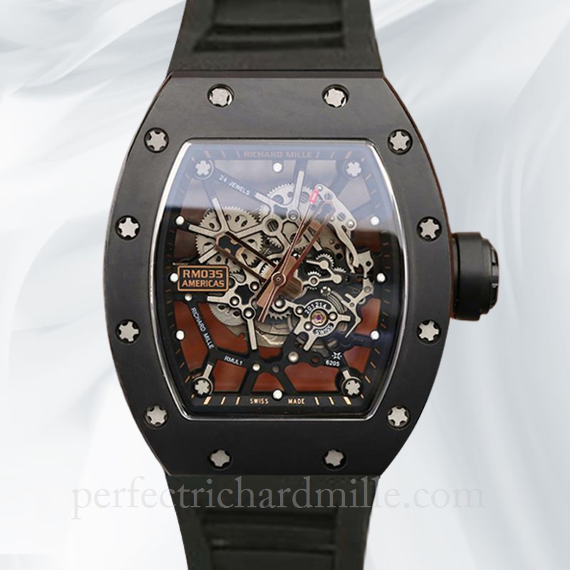 replica Richard Mille RM35 Men Mechanical Skeleton Dial Watch - Click Image to Close