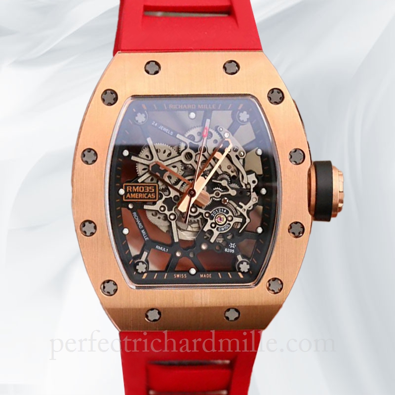 replica Richard Mille RM035 Men Mechanical Transparent Dial Watch Stainless Steel watch - Click Image to Close
