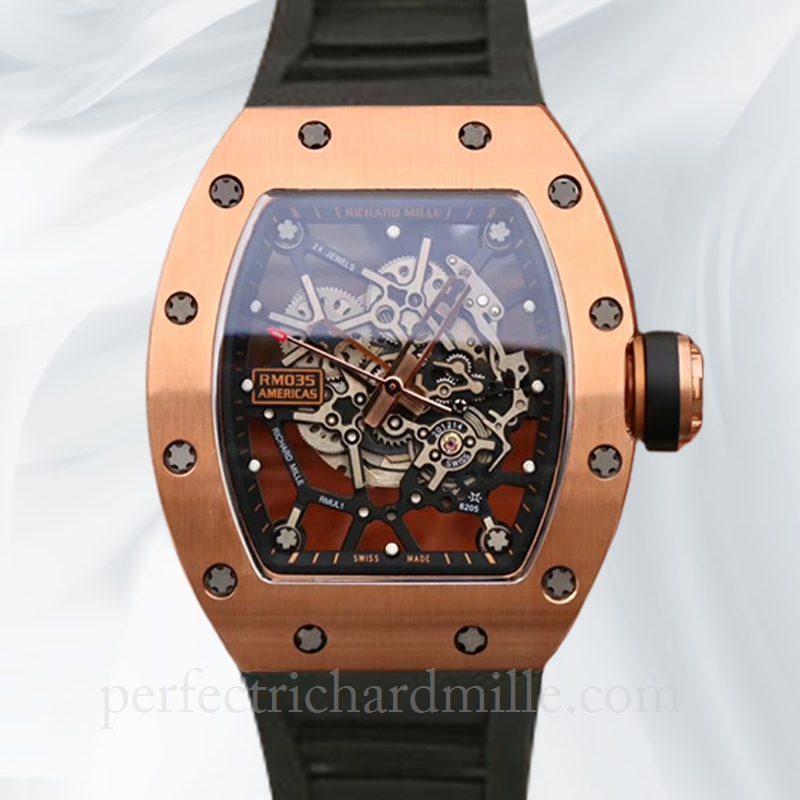 replica Richard Mille RM035 Men Mechanical Transparent Dial Stainless Steel watch - Click Image to Close