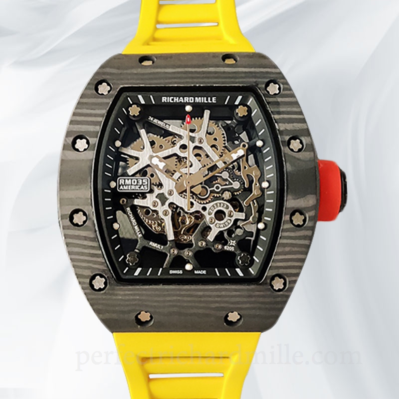 replica Richard Mille RM35 Men Mechanical Skeleton Dial Watch