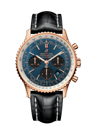 best replica Breitling - RB0121211C1P1 Navitimer 1 B01 Chronograph 43 Red Gold / Blue / Croco / Pin watch