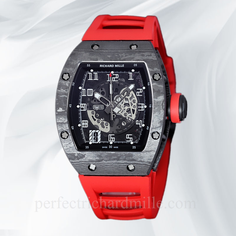 replica Richard Mille RM 010 Men Automatic Carbon Fiber Watch Transparent Dial watch - Click Image to Close