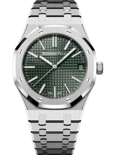 replica Audemars Piguet - 15510ST.OO.1320ST.04 Royal Oak Selfwinding 41 Stainless Steel / Green / 50th Anniversary watch