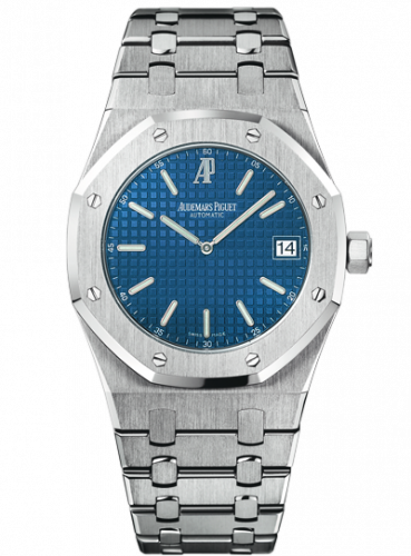 replica Audemars Piguet - 15202ST.OO.0944ST.03 Royal Oak Extra-Thin Stainless Steel / Blu watche - Click Image to Close