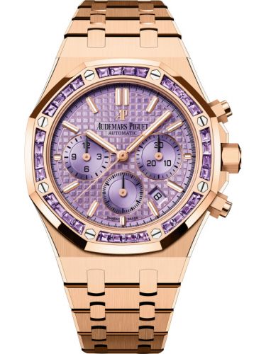 replica Audemars Piguet - 26319OR.AY.1256OR.01 Royal Oak Chronograph 38 Pink Gold / Amethysts / Purple watch