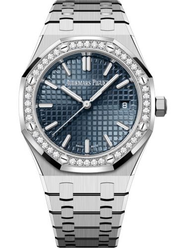 replica Audemars Piguet - 77451ST.ZZ.1361ST.02 Royal Oak Selfwinding 34 Stainless Steel - Diamond / Blue / Bracelet / 50th Anniversary watch