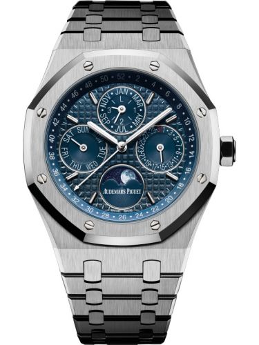 replica Audemars Piguet - 26574ST.OO.1220ST.02 Royal Oak Perpetual Calendar 41 Stainless Steel / Blue watch