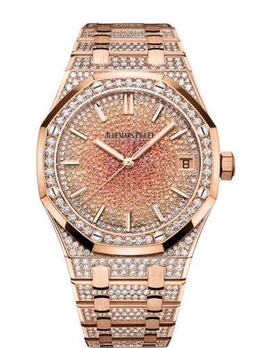 replica Audemars Piguet - 15502OR.ZZ.1222OR.01 Royal Oak 155020 Pink Gold / Orange Sapphire watch