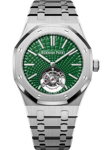 replica Audemars Piguet - 26534TI.OO.1220TI.01 Royal Oak Self-Winding Flying Tourbillon Titanium / Green watch