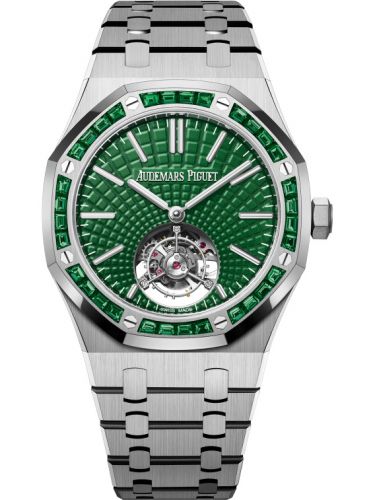 replica Audemars Piguet - 26532IC.EE.1220TI.01 Royal Oak Self-Winding Flying Tourbillon Titanium / Emerald / Green watch