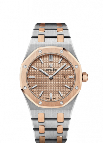 replica Audemars Piguet - 67650SR.OO.1261SR.01 Royal Oak 67650 Quartz Stainless Steel / Pink Gold / Pink / Bracelet watch