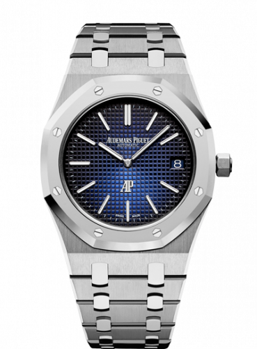 replica Audemars Piguet - 15202IP.OO.1240IP.01 Royal Oak Extra-Thin Titanium / Platinum / Blue watch