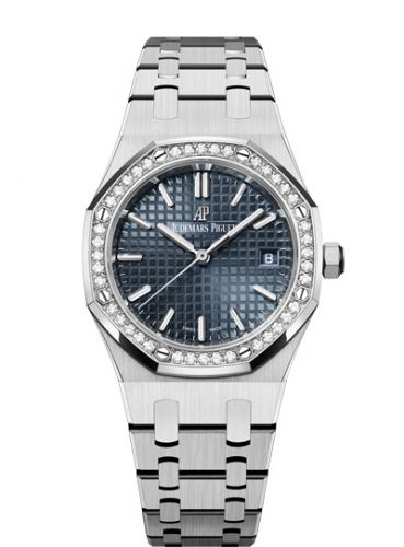 replica Audemars Piguet - 77351ST.ZZ.1261ST.01 Royal Oak Selfwinding 34 Stainless Steel / Diamond / Blue / Bracelet watch