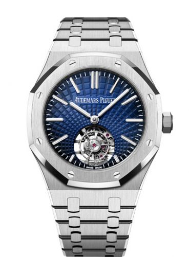 replica Audemars Piguet - 26530ST.OO.1220ST.01 Royal Oak Self-Winding Flying Tourbillon Stainless Steel / Blue watch
