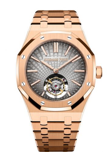 replica Audemars Piguet - 26530OR.OO.1220OR.01 Royal Oak Self-Winding Flying Tourbillon Pink Gold / Grey watch