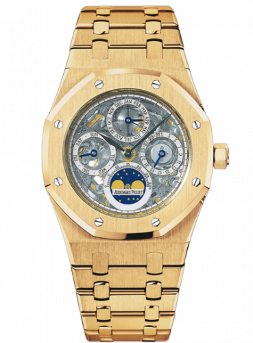replica Audemars Piguet - 25829BA.OO.0944BA.01 Royal Oak Perpetual Calendar Openworked Yellow Gold watch