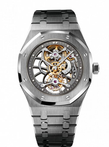 replica Audemars Piguet - 26511PT.OO.1220PT.01 Royal Oak Ultra Thin Tourbillon Openworked Platinum watch - Click Image to Close