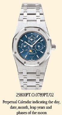 replica Audemars Piguet - 25800PT.O.0789PT.02 Royal Oak 25800 Perpetual Calendar Platinum / Blue watch