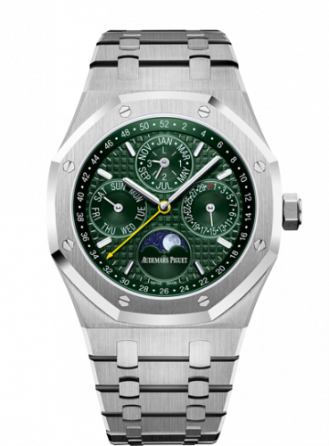 replica Audemars Piguet - 26606ST.OO.1220ST.01 Royal Oak Perpetual Calendar 41 Stainless Steel / Green / Unique Timepieces watch - Click Image to Close